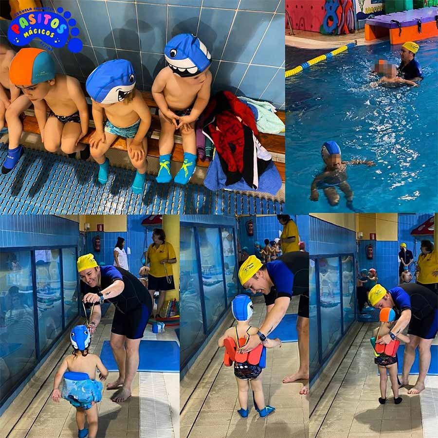 Pasitos Mágicos niños en natación